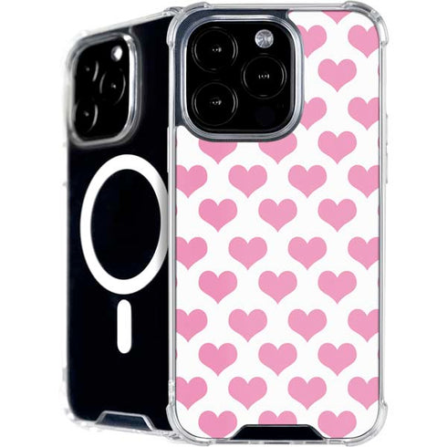 Plush Pink Hearts iPhone 16 Pro MagSafe Case